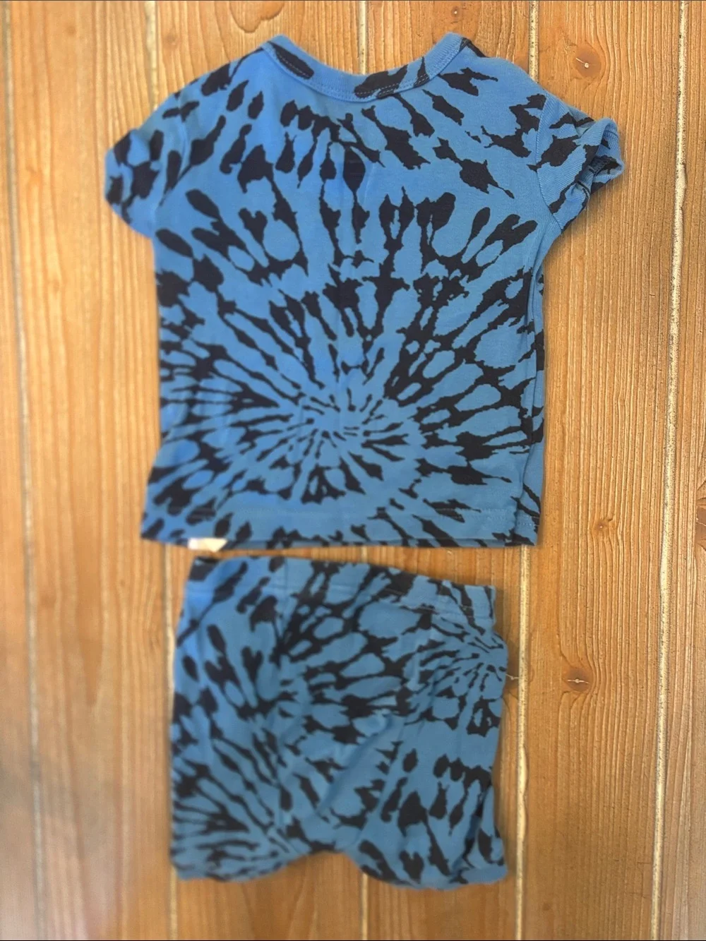 GAP Blue and Black Tie-Dye Short Set Size 12-18 months